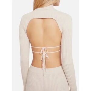 Danielle Guizio Knit open back skirt set